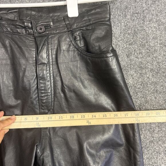 Wilson suede & Leather  Pants Womens Size 28 x 26 Black Leather Zipper ankle - Picture 5 of 12